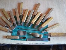 SMALL JOB LOT VINTAGE LEATHER WORKERS EDGE IRONS/NEEDLE ECT. SADDLE/COBBLER.