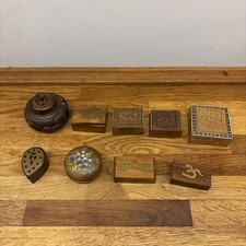 Joblot of wooden snuff boxes/