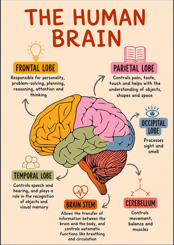 Laminated human brain - laminated,