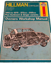 Hillman Imp 1963 to 1976 HAYNES Owners Workshop Manual