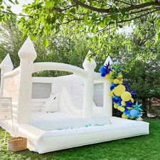 14.8ft White Bounce House