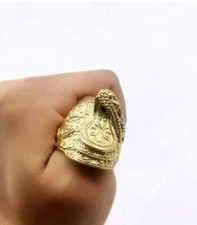 Saddle ring stainless steel  18k gold/silver plated  horse saddle well polished