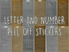 Letter & Number Peel Off Stickers – Gold/Silver – Crafts, Cards, Scrapbooking