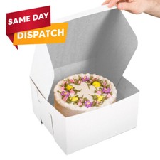 White Fold Flat Cardboard Cake