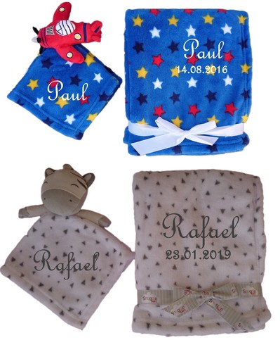 Set baby blanket - , embroidered