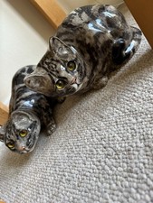 Stunning Pair Of signed Winstanley Tabby Cats - Size 5 - Perfect Condition