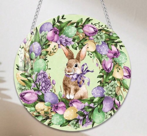 Easter bunny design suncatcher - easter,