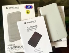 Goodmans 2 USB Power Bank 10,000mAh - GREY + CHARGING CABLE + BOX