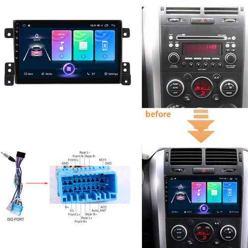 9in android car radio - android,