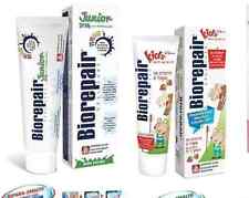 2x Biorepair Kids Toothpaste - Fluoride-Free, Strong Teeth, Fun Flavor  75ml