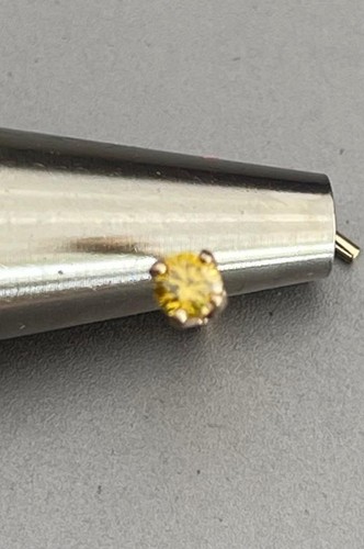 Yellow diamond solid - .02, ct