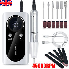 45000RPM Electric Cordless Nail Drill Machine E File Manicure LED Art Drill Kits
