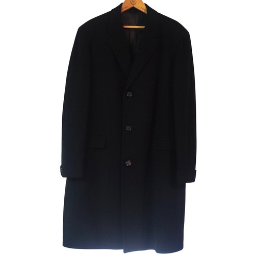 Pure cashmere black overcoat - pure,