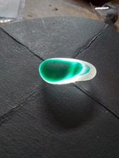 15x10 Teal Jellybean Seaham Seaglass.