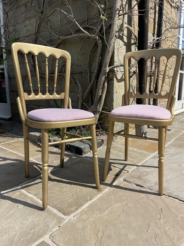 Vintage church chair gold with - vintage,