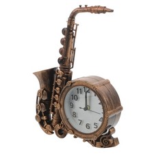  Decorative Saxophone Alarm Clock Retro European Table Clock Vintage Musical