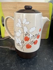 Vintage Orange Russell Hobbs Automatic Coffee Pot Percolator Ceramic Electric