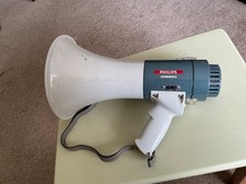 Vintage PHILIPS Bullhorn Megaphone model EJ1001/02 WORKS WELL. (Made in Japan)