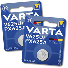 2x VARTA V625U PX625A Batteries Alkaline Coin Cell Button 1.5V 625A LR9 Genuine