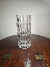 Vintage Mid Century Fidenza Clear Italian Art Glass Vase 