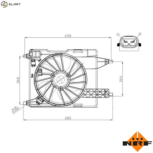 Fan engine cooling 47966 for - fan,