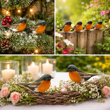 Artificial Robin Bird Clip On