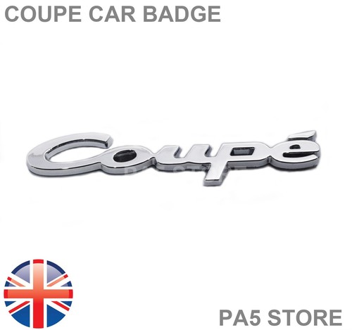 Coupe chrome car badge - car,