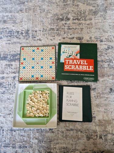 Vintage travel scrabble clip - vintage,