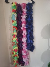 Set of 4 Beautiful Ruffled Yarn Scarves – Handmade & Vibrant