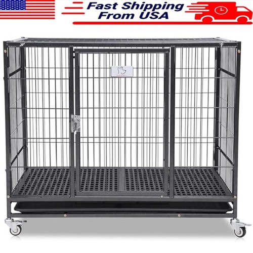 Stackable heavy duty dog - duty, cage