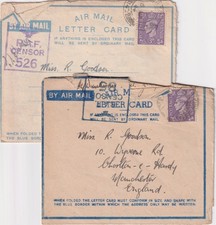WW2 Pair RAF censored Airmail