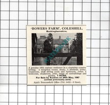 Bowers Farm Coleshill Buckinghamshire SMALL House Sale Advert - 1967
