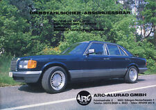 Mercedes-Benz W126 S-Class ARC-ALURAD alloy wheels sales brochure / leaflet