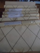 5 FULL AND 1 OPENED Rolls Nina Campbell  Rope / Diamond Wallpaper .