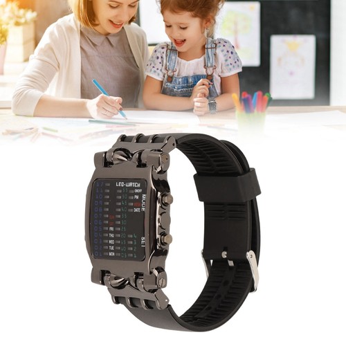 Binary watch crab shape - binary,