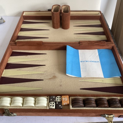 Vintage backgammon portable - backgammon,