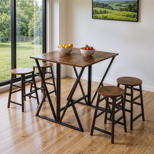 Vintage foldable bar table set - vintage,