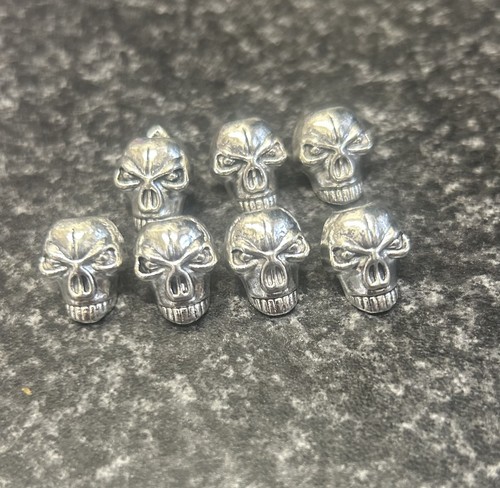 Silver colour skull beard - silver,