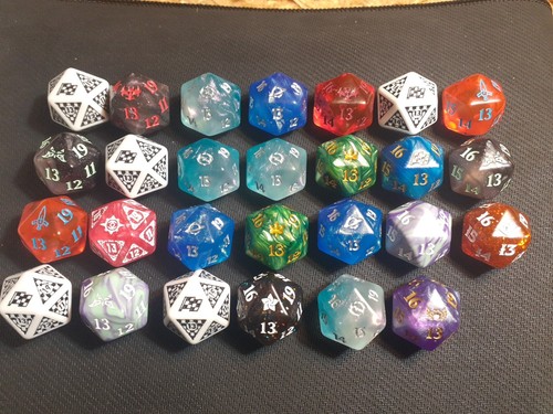 Oversized d20 spindown dice - d20,