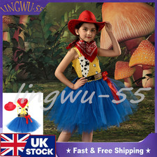 Cosplay Buzz Lightyear Jessie Cowgirls Kids Dresses Girls Princess Skirts Hat