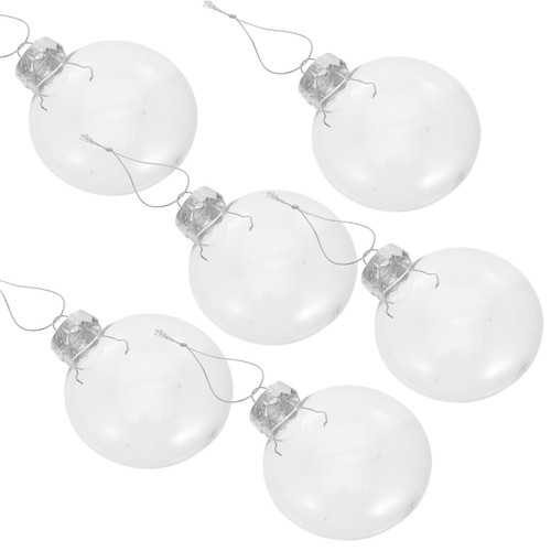 Pcs christmas clear baubles - ,