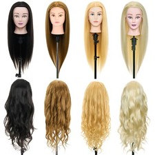 Training Head Real Hair Cosmetology Makeup Face Painting Mannequin Manikin Doll