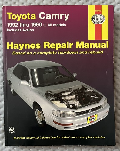Toyota camry 1992 - 1992, all