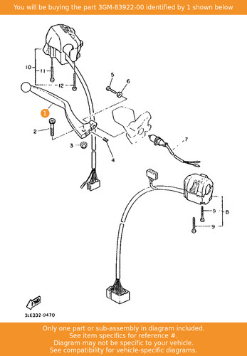 Yamaha lever 3gm 83922 - 2,, 3gm-83922-00