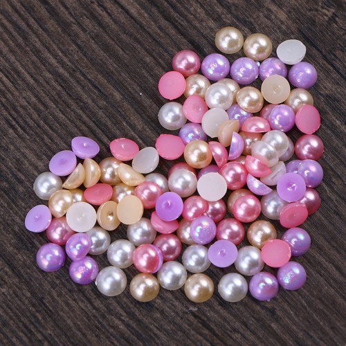 Round pearl beads - pearl, 100pcs