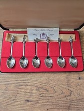 Silver Jubilee Tea Spoons Silver Plated 6-Pack 1952 - 1977