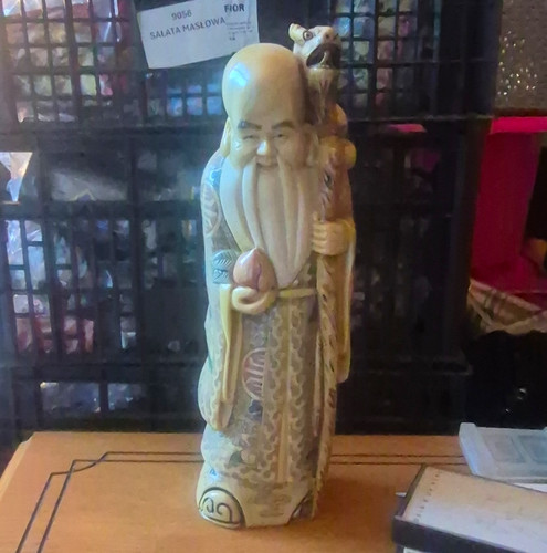 Ceramic asian elderly man - ceramic,