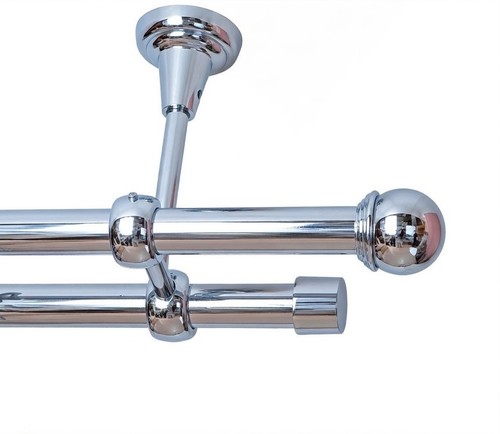 Double ceiling curtain pole - ceiling,