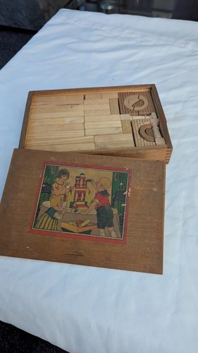Vintage wooden building block - vintage,