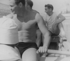 1940s Shirtless Man Rowing
